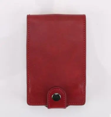 Hot sale Women Men RFID Card Holders Stack Up Pull Out Mini Cascading Wallet ID Cash Cardholder Crazy Horse PU Leather Purses - Korvel