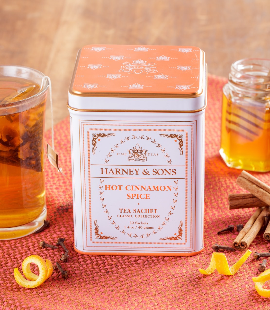 Thé Épicé à la Cannelle Chaud - Boîte Classique de 20 Sachets