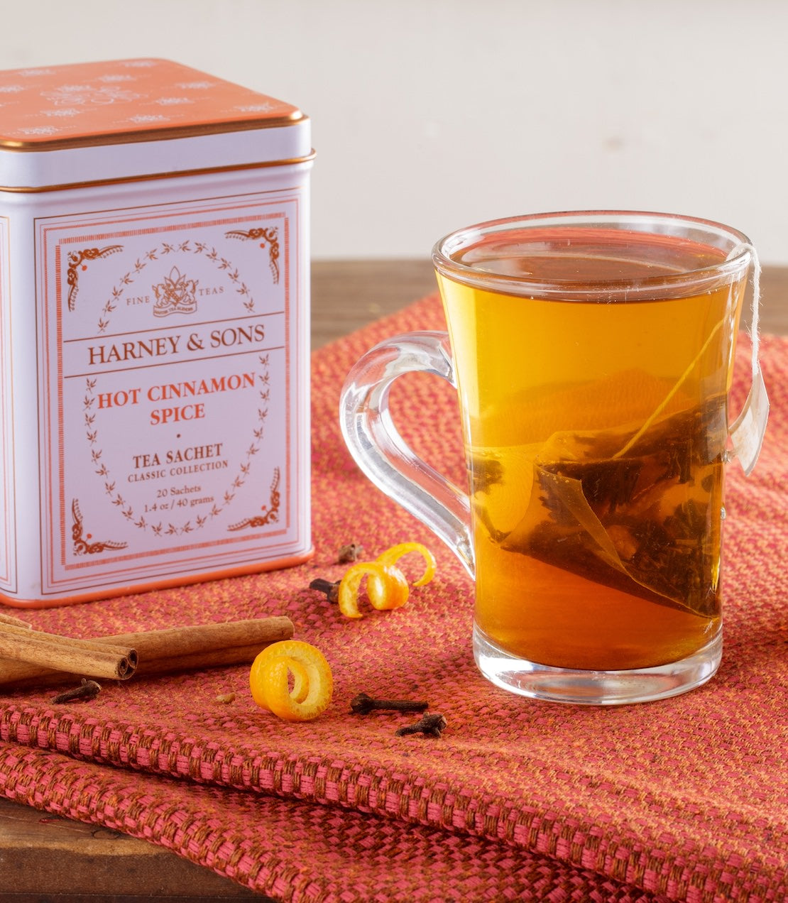 Thé Épicé à la Cannelle Chaud - Boîte Classique de 20 Sachets