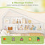 Cama tipo casa de tamaño completo con cama nido de tamaño individual - Blanca