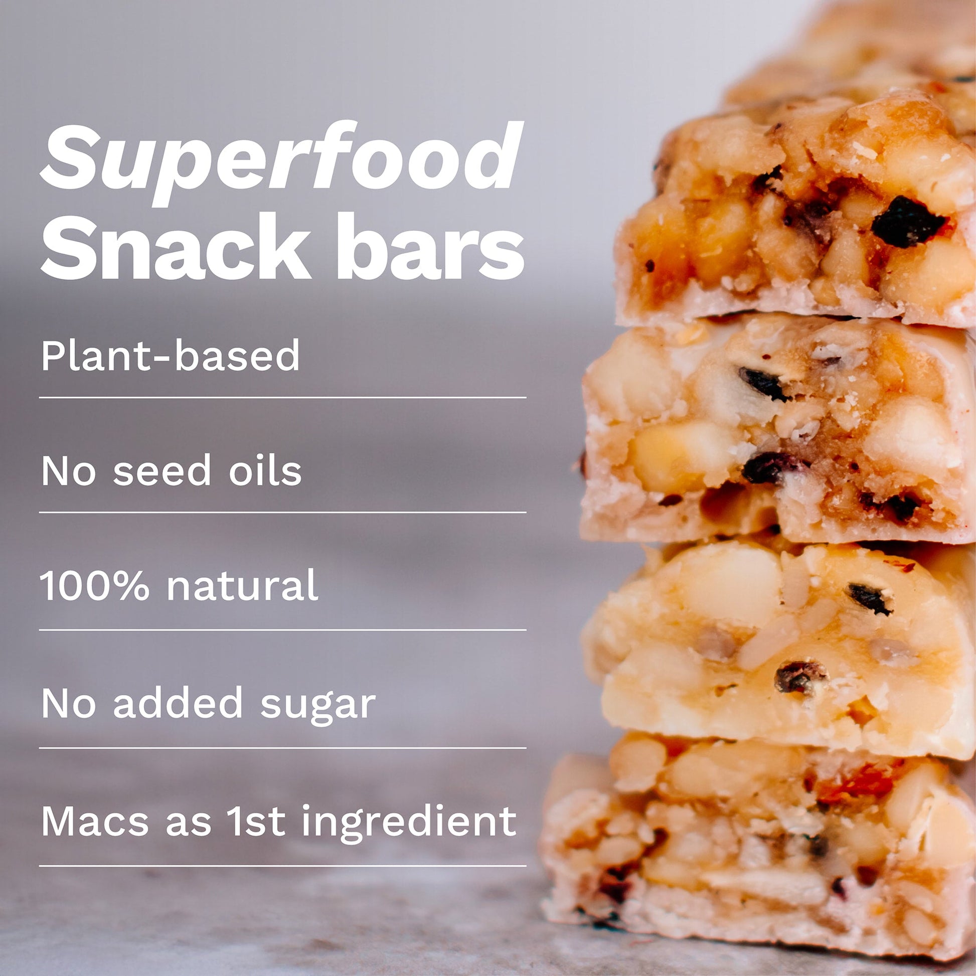 Blueberry White Chocolate Macadamia Nut Snack Bar (12 Bars) - Korvel