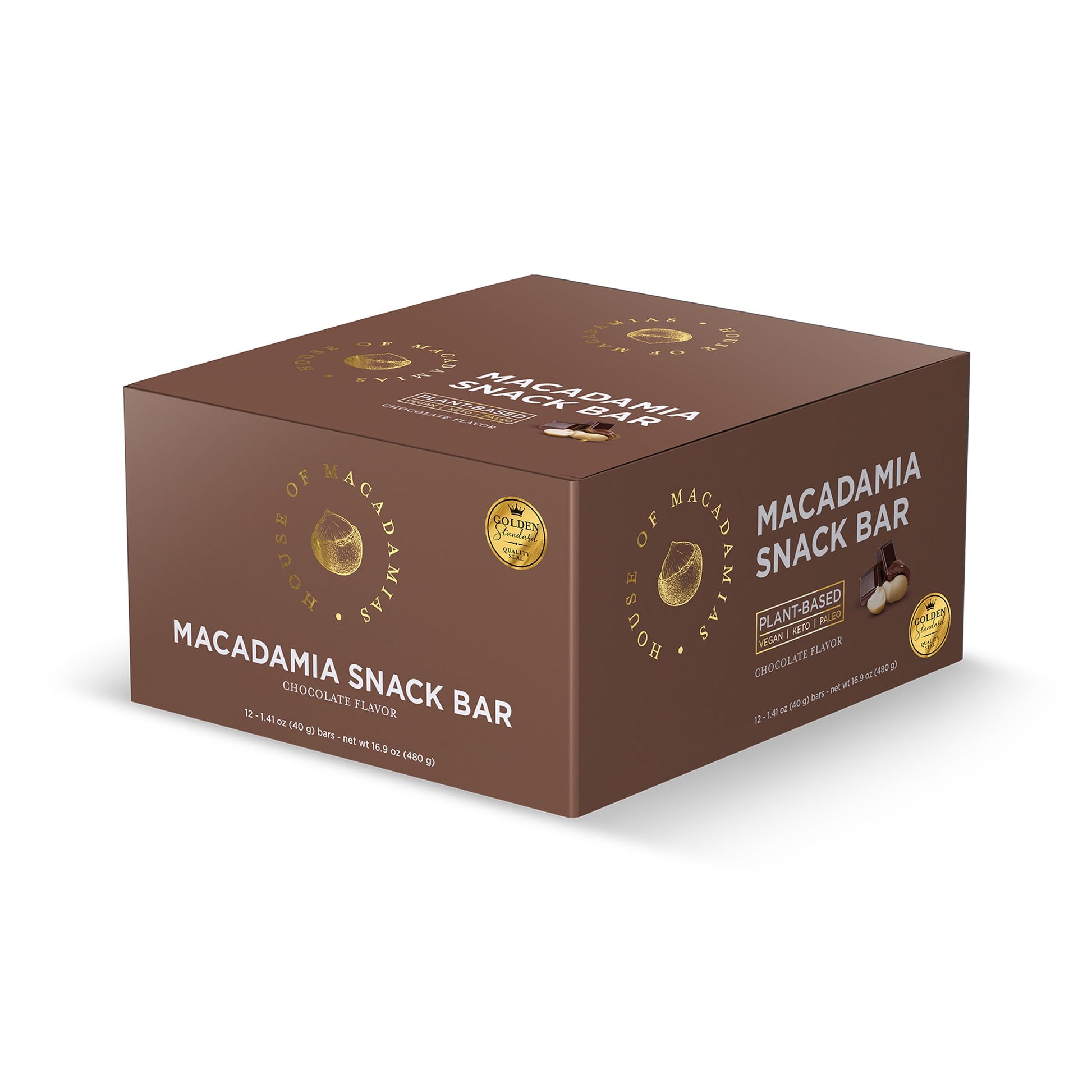Chocolate Macadamia Nuts Snack Bar (12 Bars) - Korvel