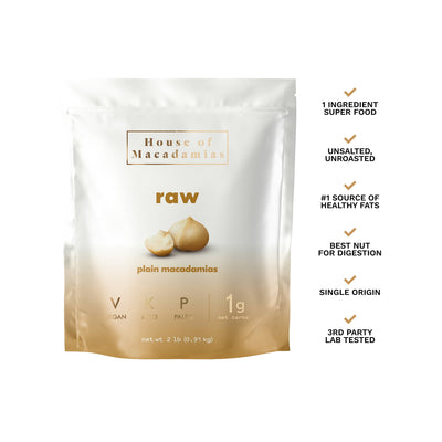 Premium Raw Macadamia Nuts - 2 lbs
