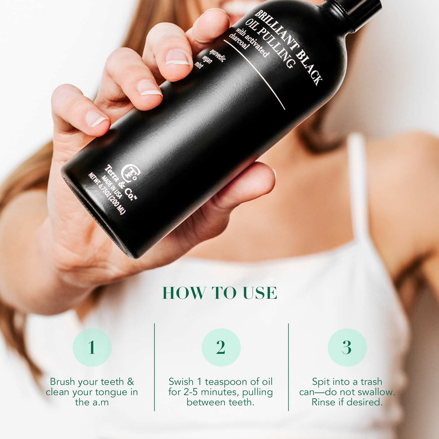 Bain de Bouche Ayurvédique Brilliant Black® pour les Soins Buccaux