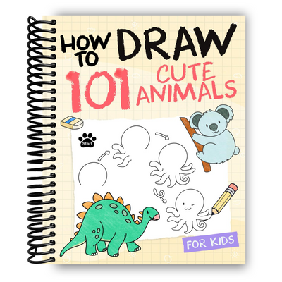 Master the Art of Drawing 101 Adorable Animals: A Fun Guide for Kids (Spiral Bound) - Korvel