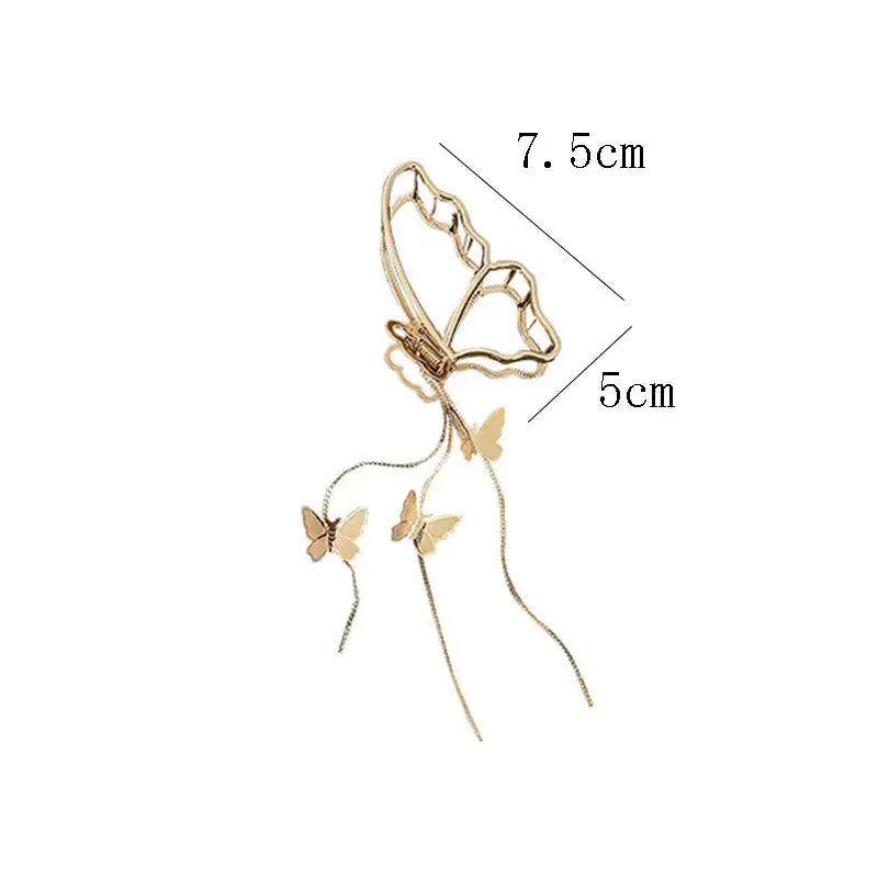 Pinza para el cabello en forma de mariposa elegante para recogidos con estilo
