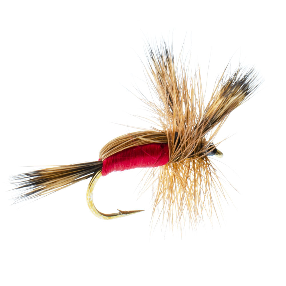 3-Pack Classic Red Humpy Dry Flies - Size 16 - Korvel