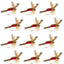Classic Red Humpy Dry Fly - 12 Pack, Size 16 - Korvel