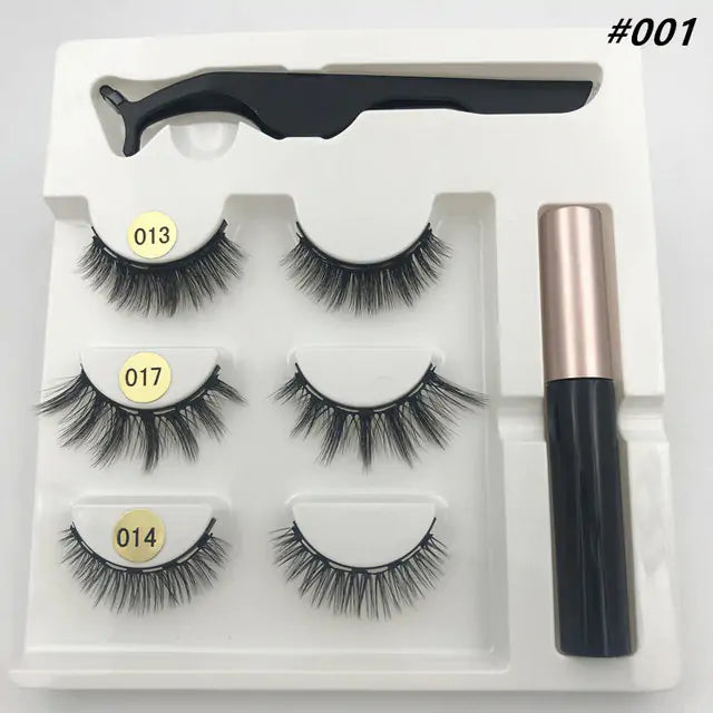 Premium 3D False Eyelashes with Magnetic Eyeliner