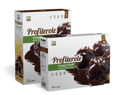 Profiteroles de chocolate con pistacho de Moda – Paquete de regalo, 454 g