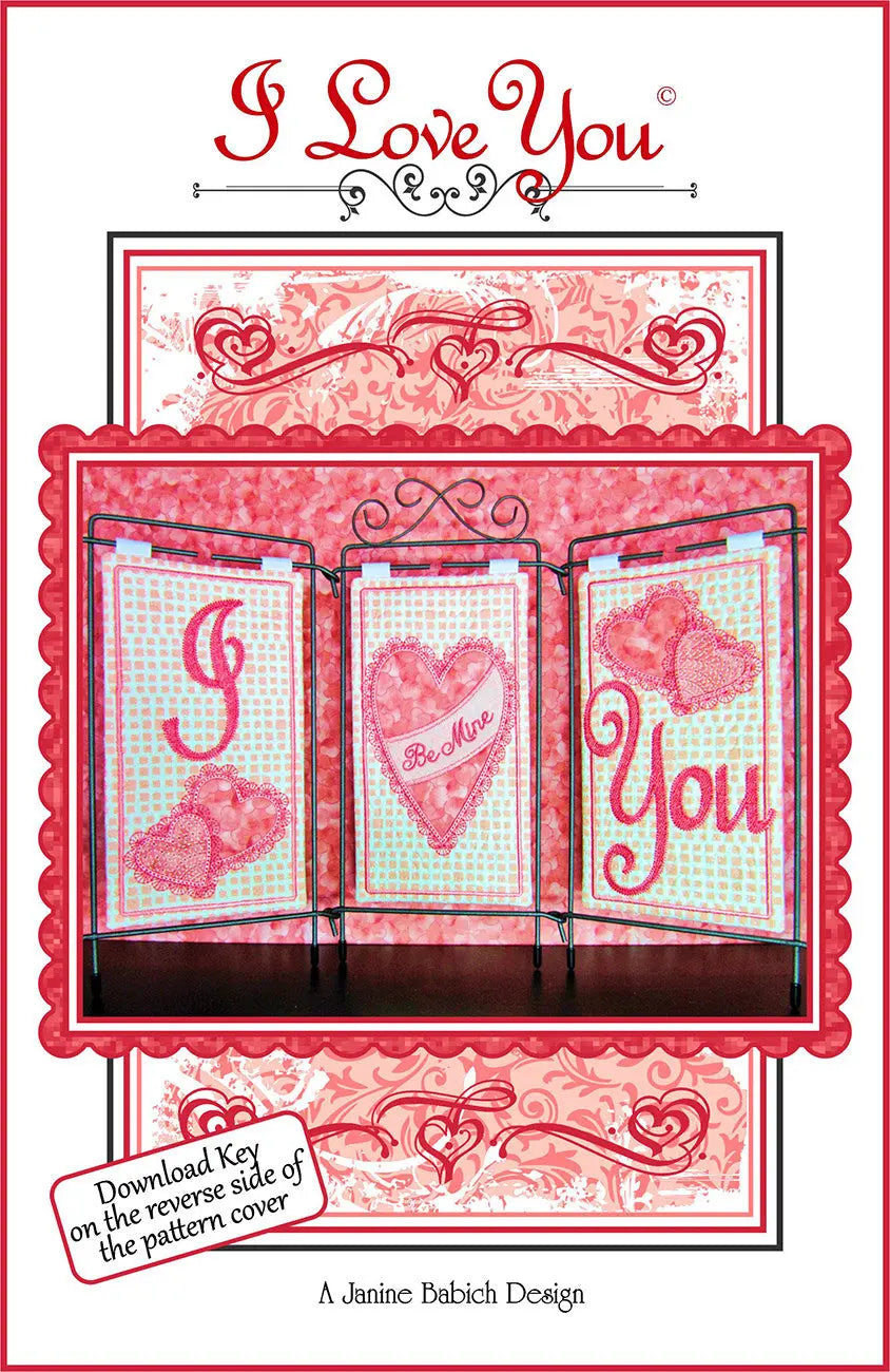 Modèle de broderie Je t'aime