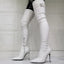 Thigh High Leather Stiletto Heels