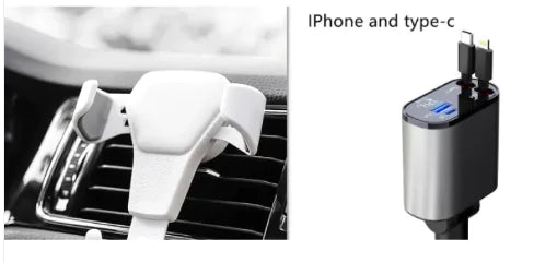 Chargeur de voiture en métal premium - Adaptateur USB-C super rapide 100W