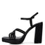 Chic Chunky Platform Strappy Heels