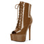 Bottes à talons aiguilles pour femmes YODEKS - Bottines ouvertes