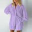 Lantern Sleeve Loose Shirt and Shorts Set
