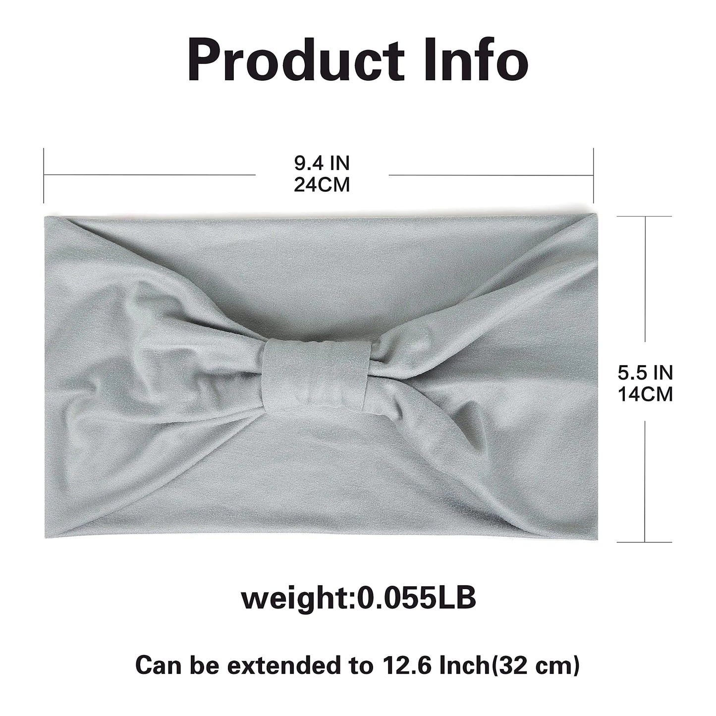 GILI 6 Pack Wide Headbands for Women - Non Slip Cotton Hair Bands