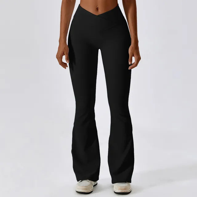 Pantalons de sport évasés pour femmes pour la gym et le yoga