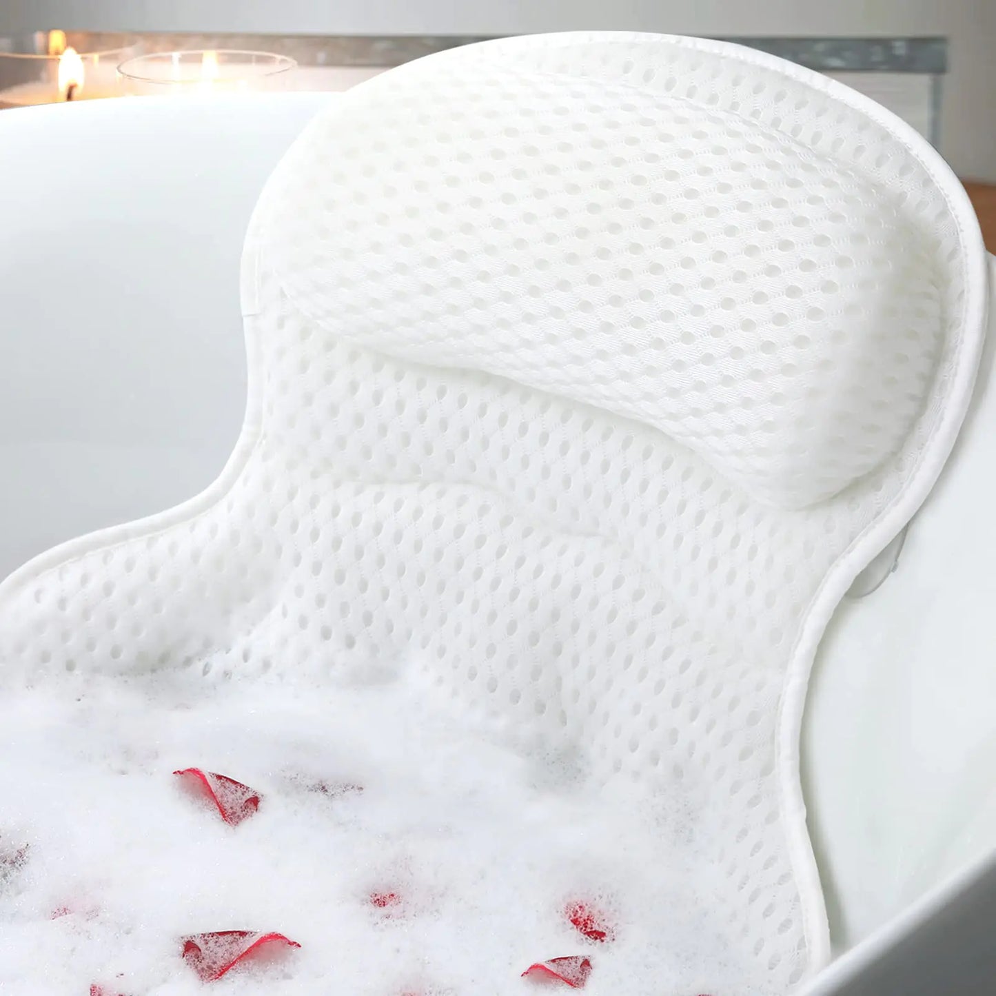 Coussin de Bain de Luxe pour le Soutien du Cou et du Dos