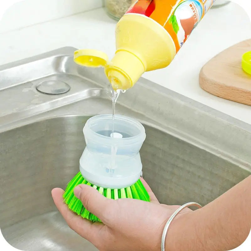 Cepillo de Cocina con Dispensador de Jabón