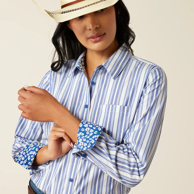 Ariat Women's Cobalt Stripe Kirby Shirt - Stylish & Comfortable - Korvel