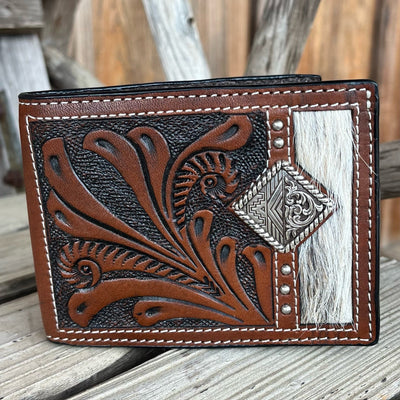 Stylish Calf Hair Bi-Fold Wallet for Men - Korvel