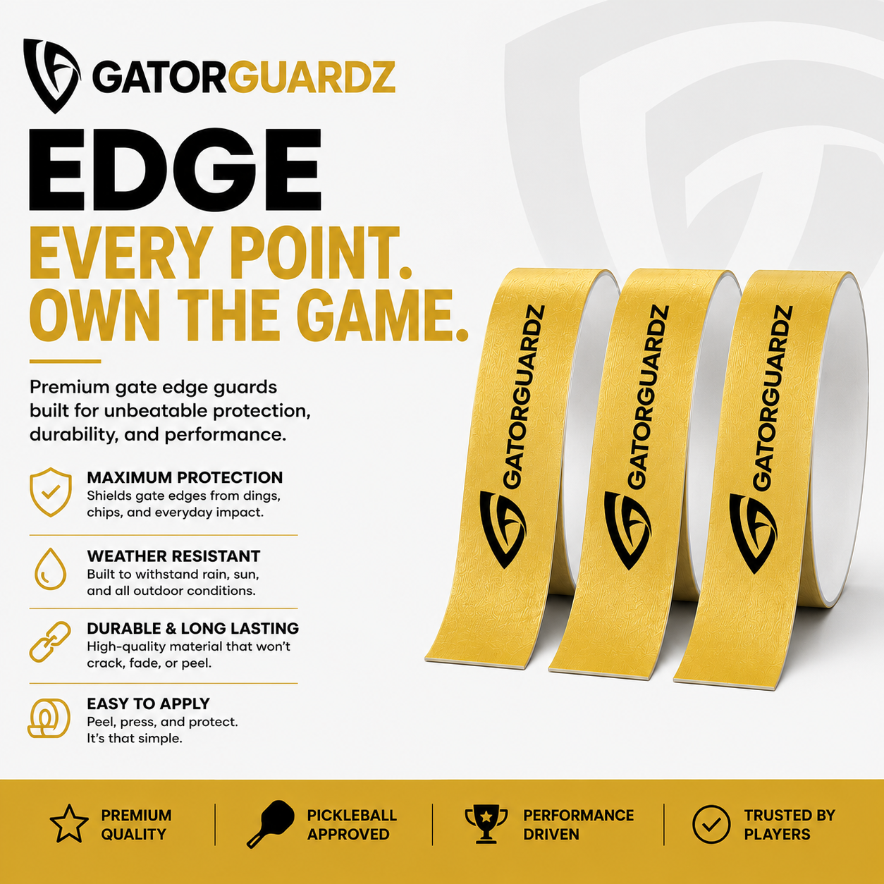 Premium Edge Guard Tape - 3 Pack for Paddle Protection
