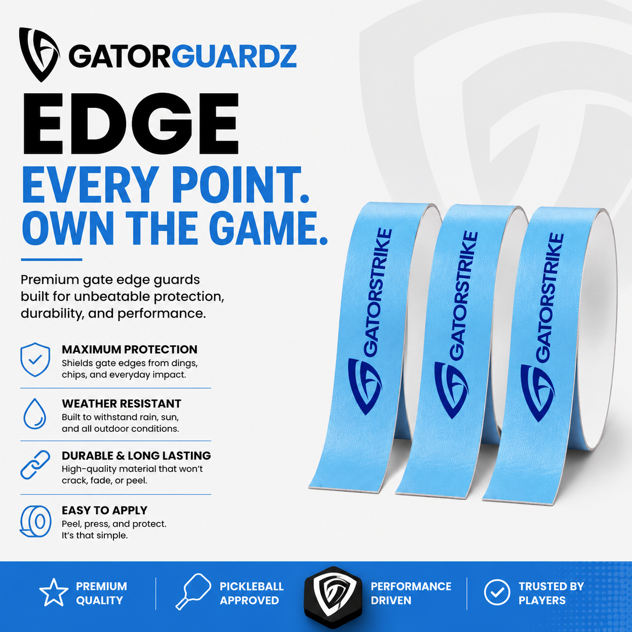 Premium Edge Guard Tape - 3 Pack for Paddle Protection