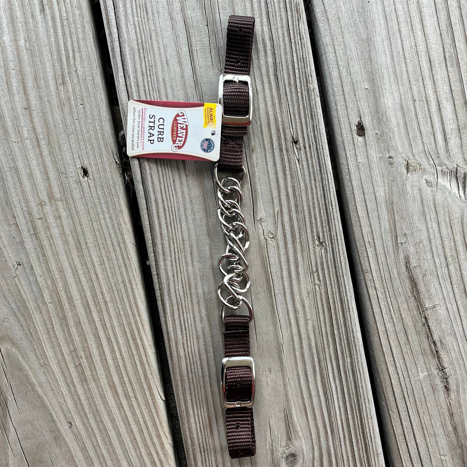 Adjustable Brown Nylon Curb Chain for Equestrian Use - Korvel