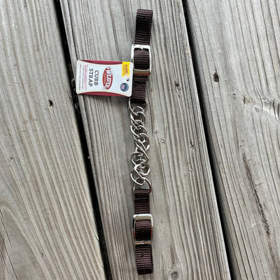 Adjustable Brown Nylon Curb Chain for Equestrian Use - Korvel
