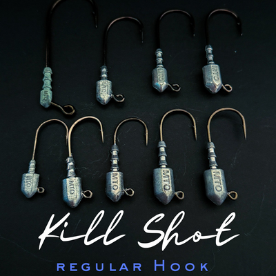MagicTail Black Nickel Kill Shot Jigs - Versatile Fishing Tackle