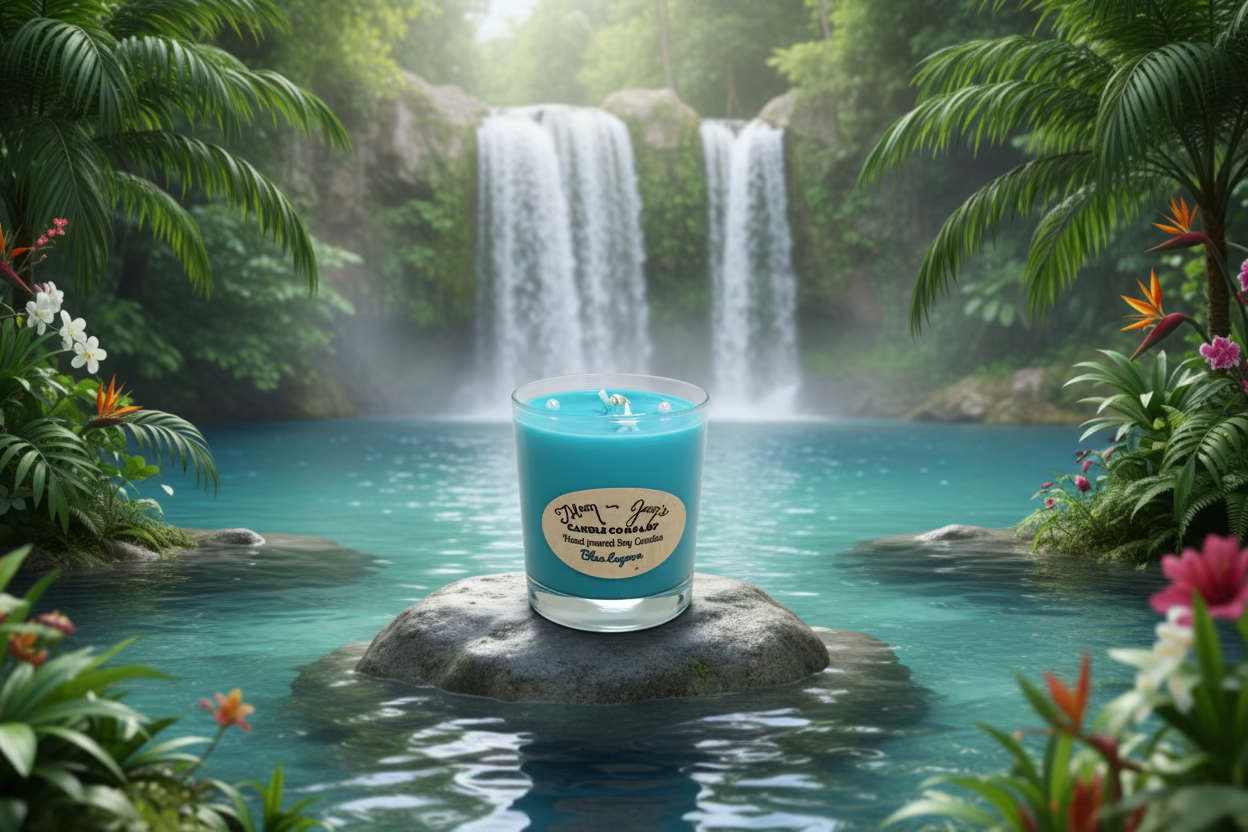 Tropical Oasis Soy Candle – Invigorating Ocean Breeze | Mam Jam’s - Korvel