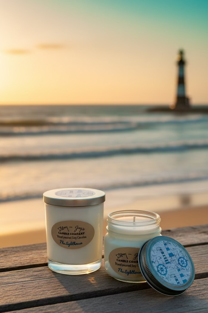 Coastal Serenity Soy Candle – Refreshing Ocean Breeze