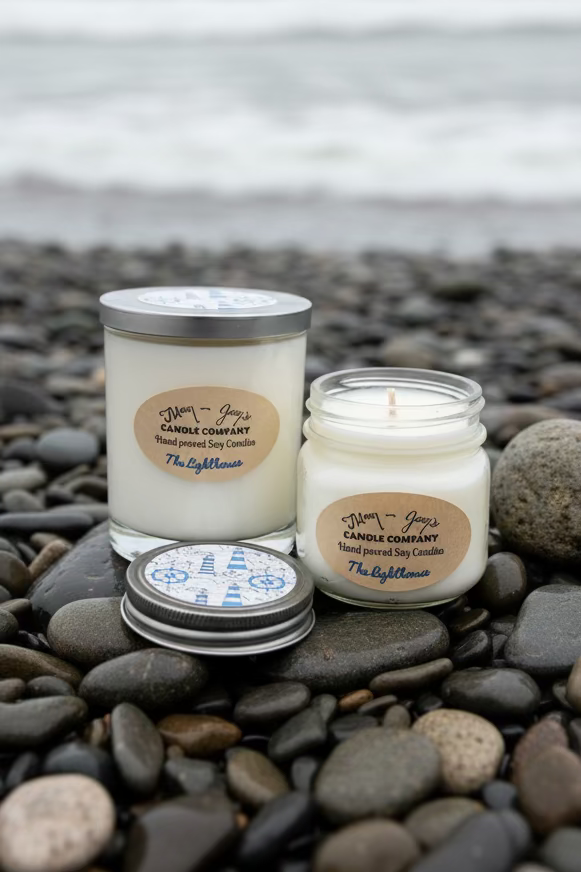 Coastal Serenity Soy Candle – Refreshing Ocean Breeze