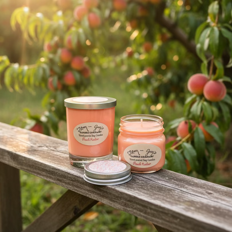Juicy Peach Nectar Soy Candle – Indulge in Fruity Bliss