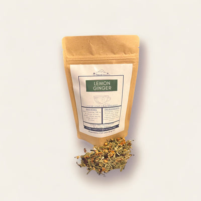 Revitalizing Lemon Ginger Herbal Tea Blend - Korvel