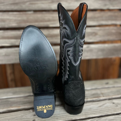 Dan Post Winston Black Lizard Boots for Men - Korvel