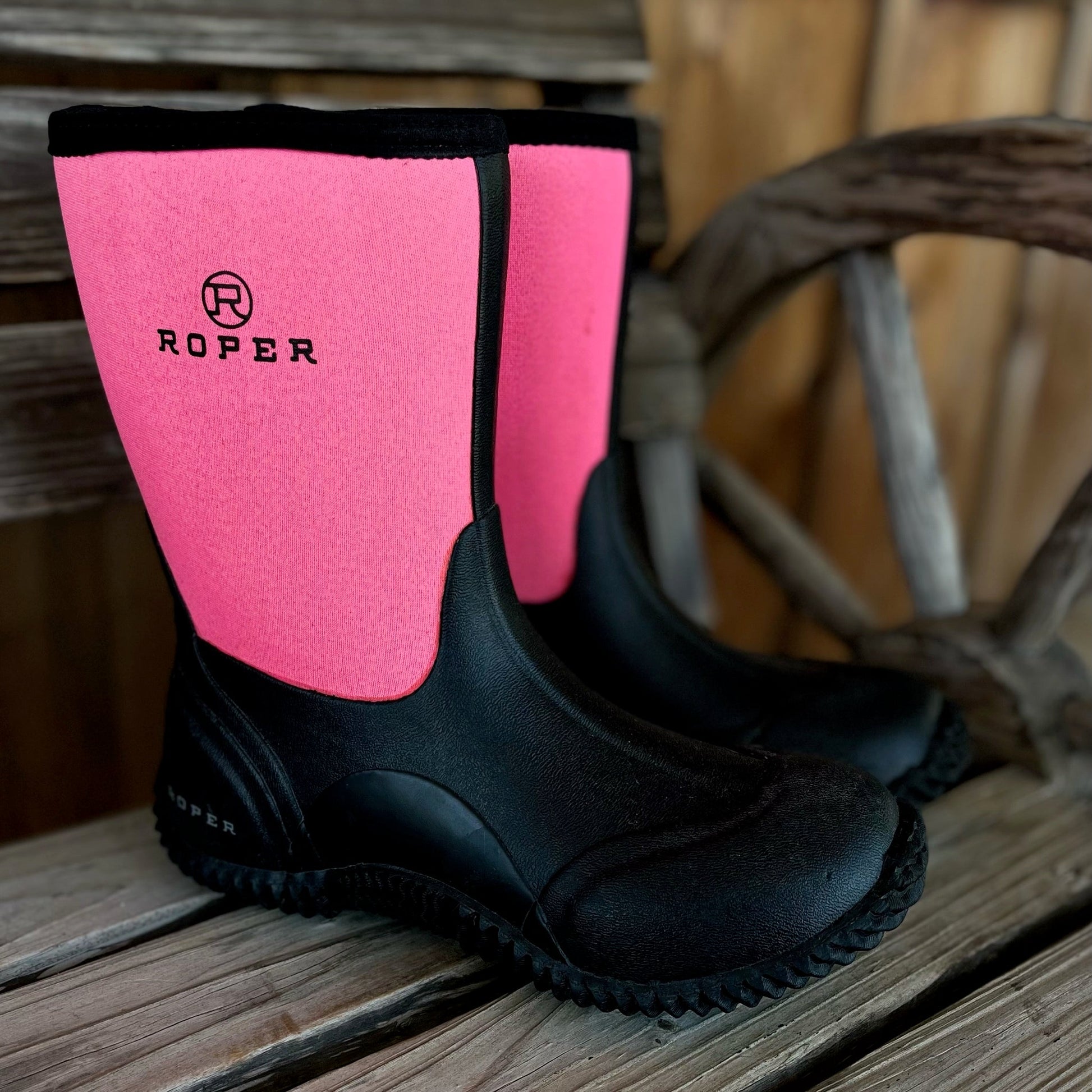 Roper Women's Pink Waterproof Boots - Ideal for Barn Work - Korvel
