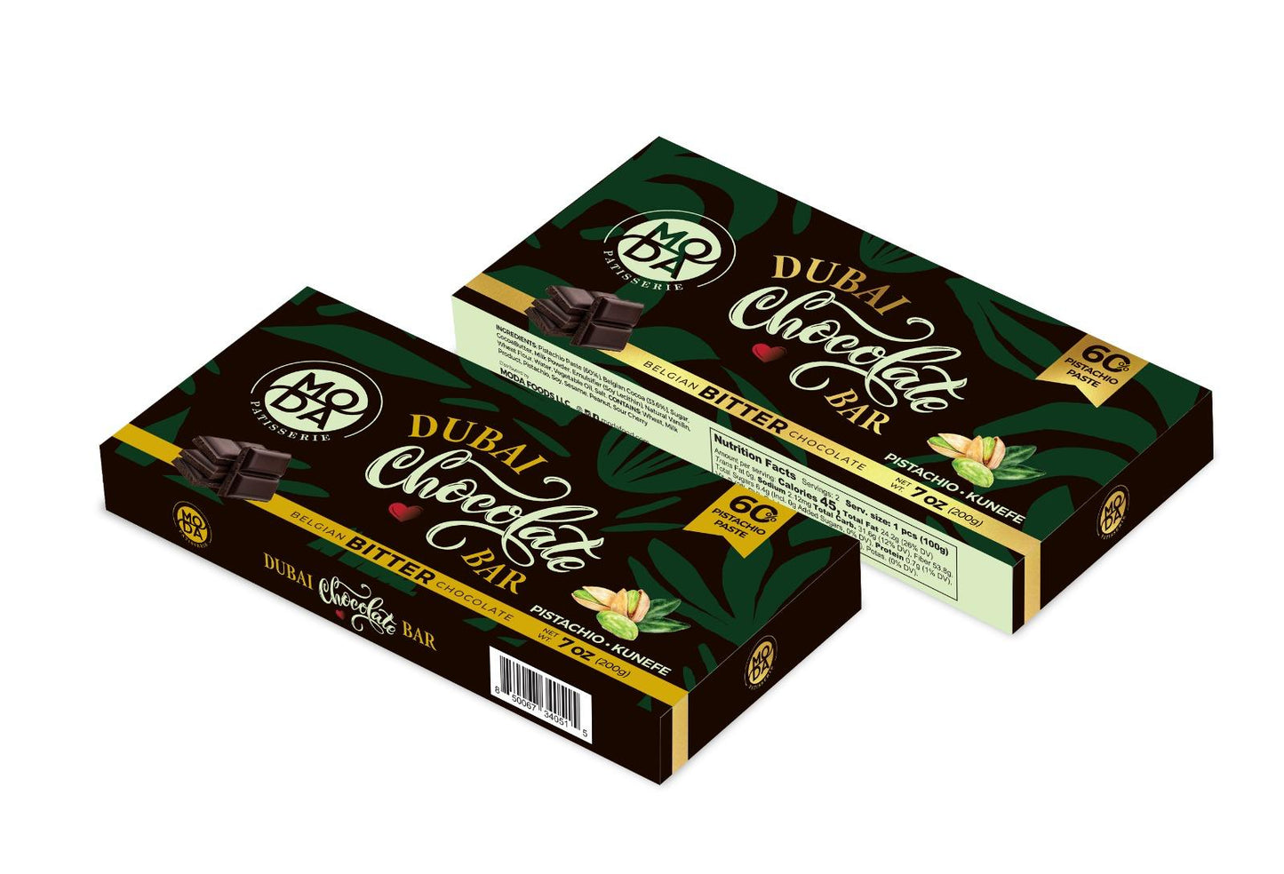 Barra de chocolate Moda Dubai – 200 g (7 oz) 