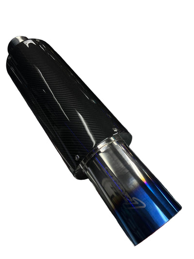 SPDZ1 Carbon Series Performance Muffler – 3” Inlet / 4.5” Tip