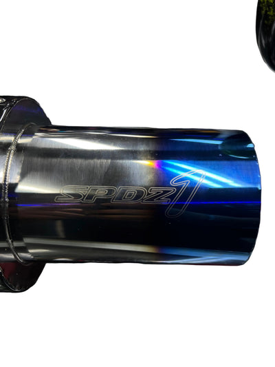 SPDZ1 Carbon Series Performance Muffler – 3” Inlet / 4.5” Tip
