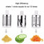 5-in-1 Cheese Grater: Gourmet, Rotary with Hand Crank, 10 Blades (3 Blades-C), for Cheese & Vegetable Slicing. - Korvel
