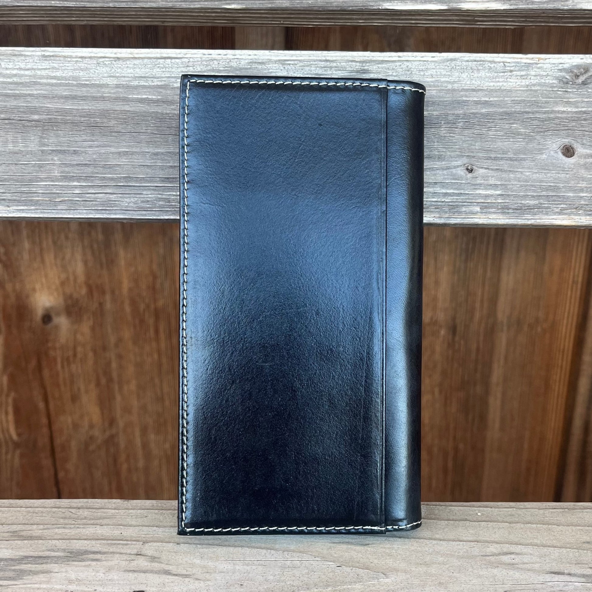 Southwestern Blue Leather Rodeo Wallet - Korvel