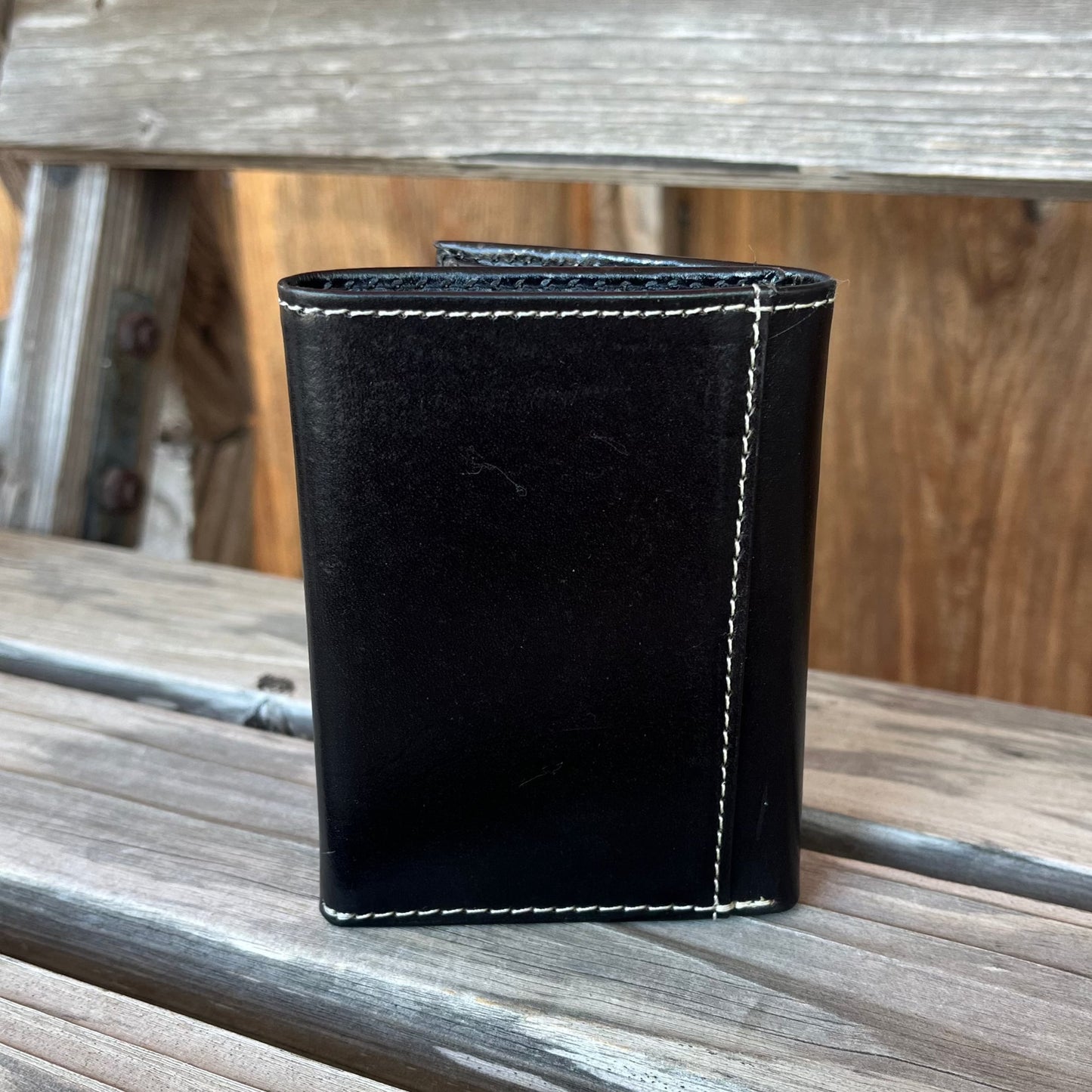 Elegant Black Floral Trifold Wallet by Nocona - Korvel