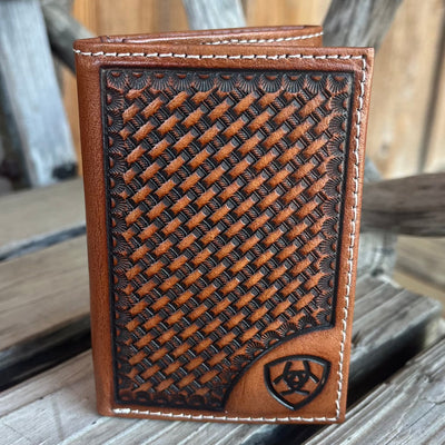 Basketweave Trifold Wallet | Ariat - Korvel