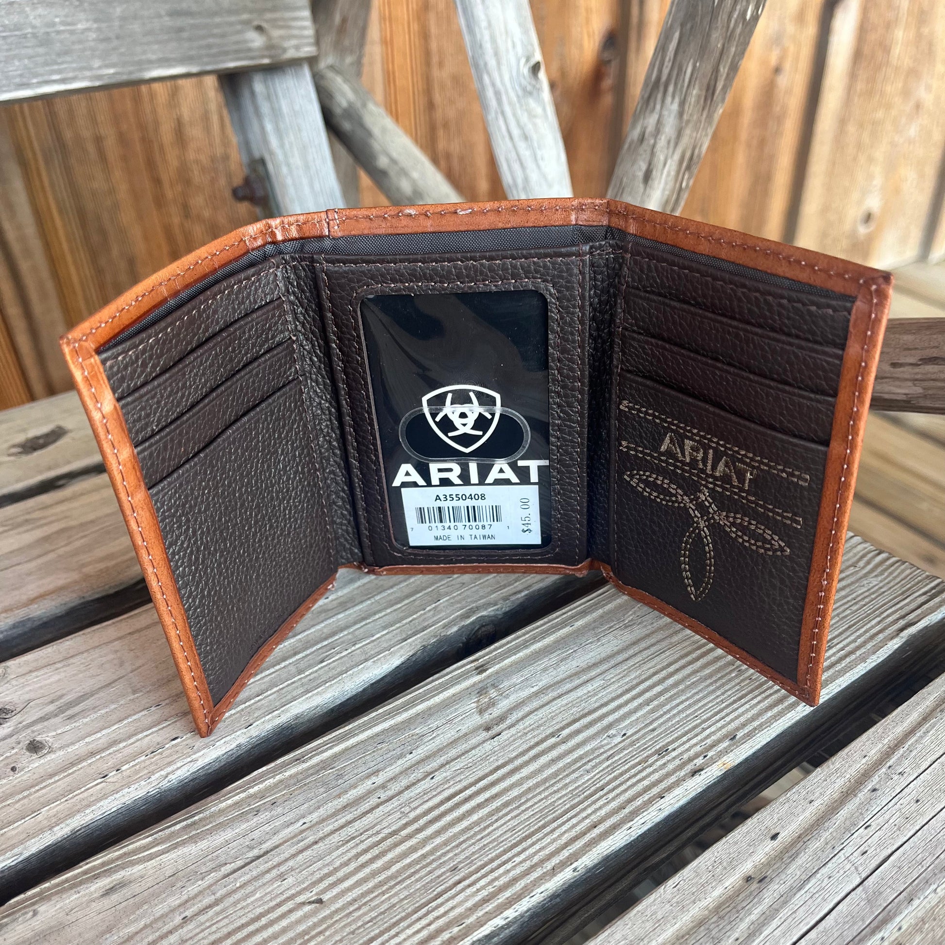 Basketweave Trifold Wallet | Ariat - Korvel