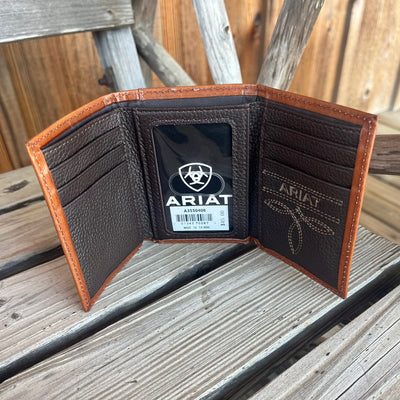Basketweave Trifold Wallet | Ariat - Korvel