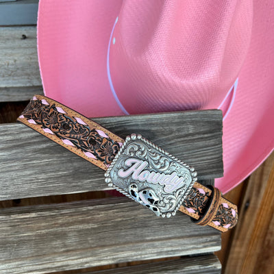 Floral "Howdy" Belt | Girls - Korvel