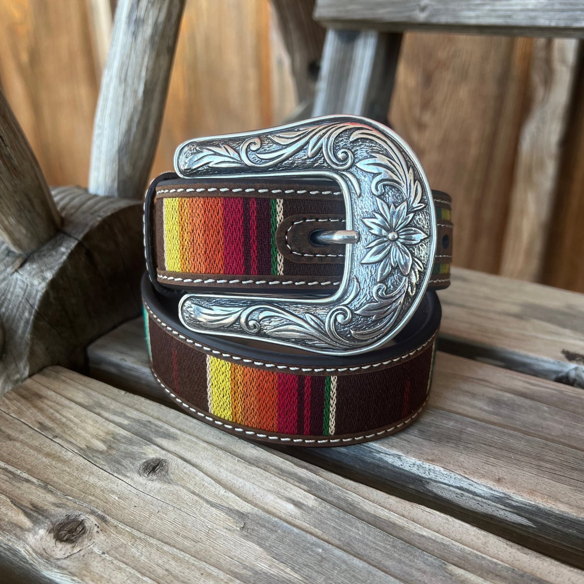 Vibrant Serape Belt for Girls | Nocona - Korvel