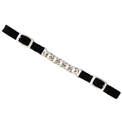 Durable Black Nylon Curb Chain for Equestrian Use - Korvel